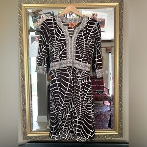 Tory Burch 100% Silk Graphic Casual Dress